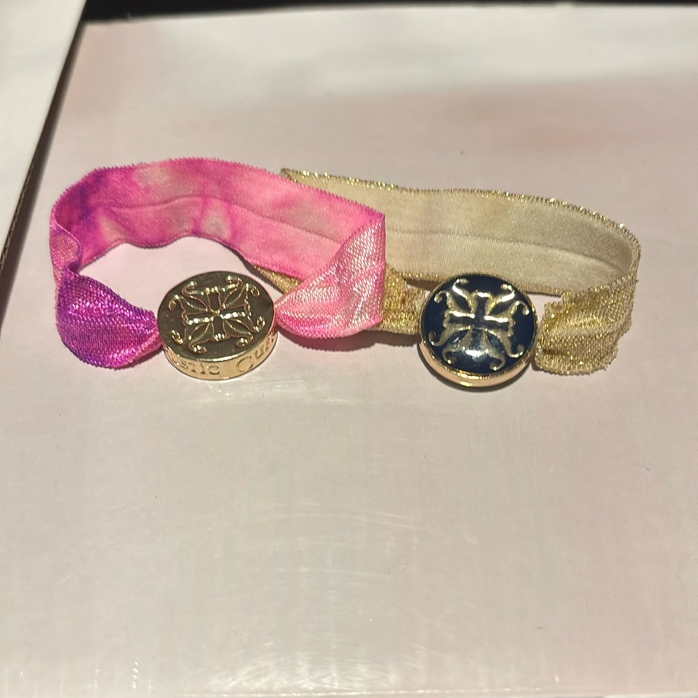 Two rustic cuff hair ties